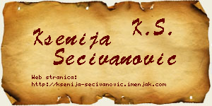 Ksenija Sečivanović vizit kartica